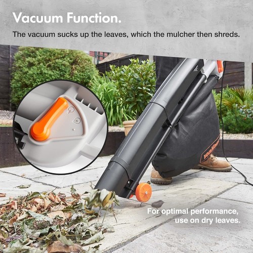 Soffiatore Foglie e Aspiratore 3000W - Raccogli Foglie a Filo, Giardini Trasparenti, Patii, G - Foto 8 di 9