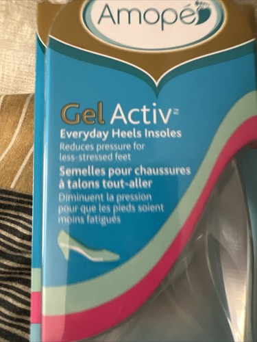 Amope GelActiv Everyday Women Heels Insoles 1 pair Size 5-10 Reduces Pressure - Picture 3 of 5