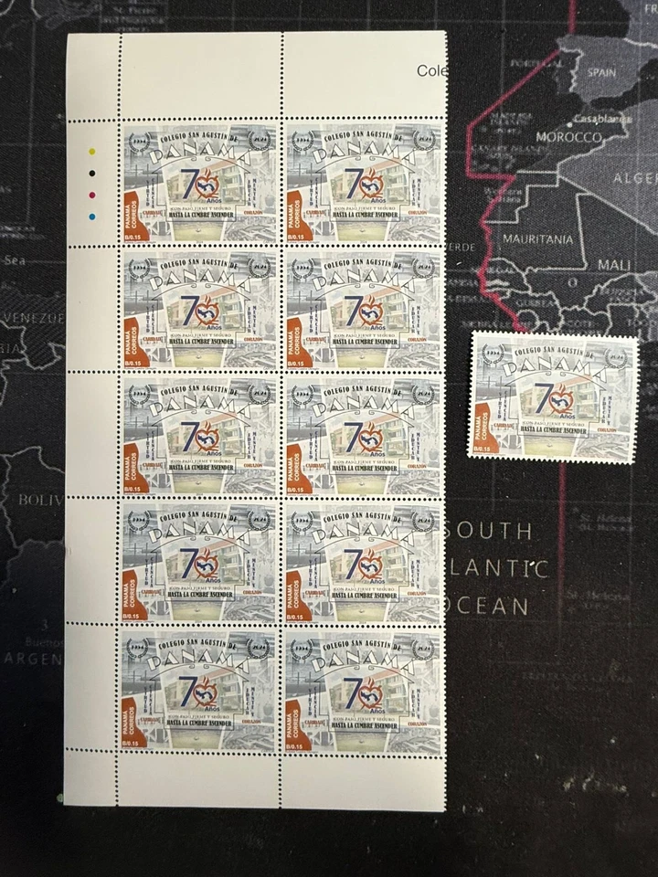 PANAMÁ SELLOS NUEVOS HECHOS 2024, LIBERADOS 2025 7 BLOQUES DE 10+1 SELLO Y A S.S. Foto 3 de 4