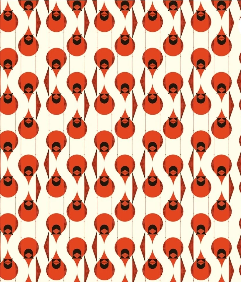 Charley Harper•Iconic•Cardinal Stagger Cardinals,Bird, Birds Fabric!100%Org!BTY• - Image 2 of 4