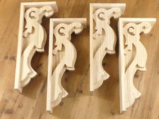 4 Wood Shelf Brackets Mantle Countertop Corbel Huge Large Fireplace Molding
