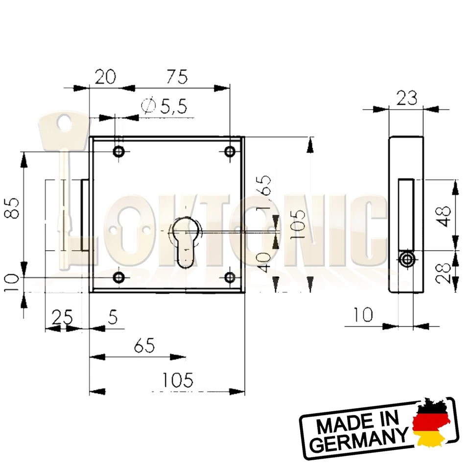 AMF 100Z Double Throw Zinc Plated Heavy Duty Rim Dead Lock Gate Shed Van Garage - Image 2 of 4