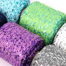 50g/Ball 140M Hand Knitting Cotton Yarn 3mm 6mm Sequins Yarn DIY for Hat Scarf