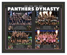 Penrith Panthers 2021 to 2024 4 Peat NRL Premier Photo Poster Framed Memorabilia