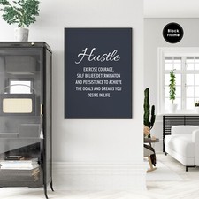 Motivational Poster, Hustle, Motivational Wall Art, Motivational Quotes, Print
