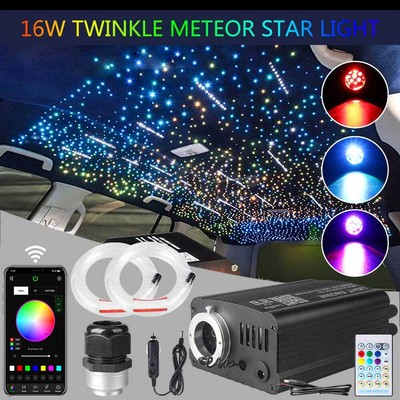 750pcs*3M Twinkle Meteor Starlight Headliner Kits Ceiling Sky Fiber Optic 16W