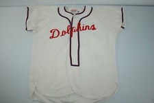 Vintage Wilson 1950's 1960's Dolphins #11 Button Down Baseball Shirt Jersey 40