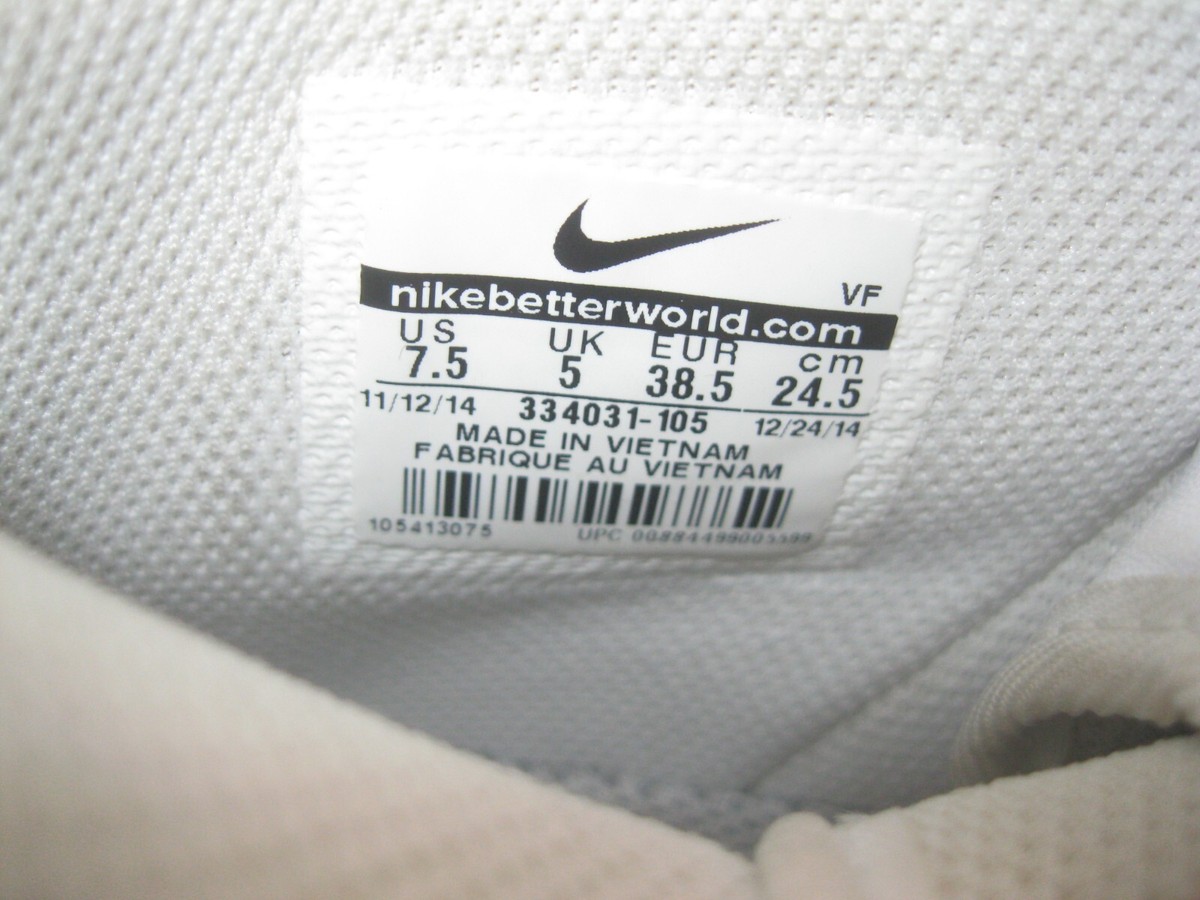 Nike Air Force 1 High White Leather Sneakers Mens Size 7 EU38 Retro 334031-105 WMNS) Nike Air Force 1 High  main image 2