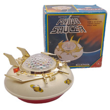 Rare 1970 Vintage FLYING SAUCER KL3101 Battery Operated Space Ship Toy Taiwan
