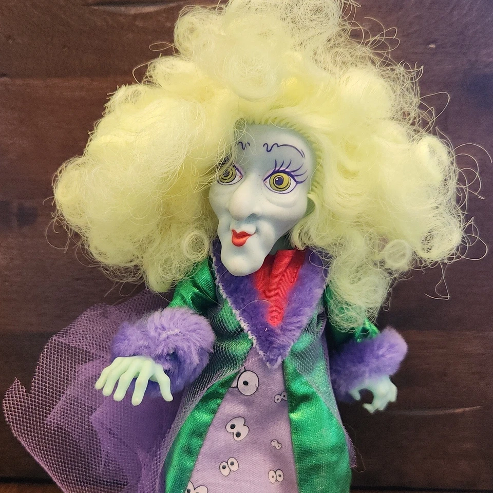 Vintage 1987 Moon Dreamers Evil Scowlene WITCH Doll 8" Ugly Glow in dark Hasbro - Image 2 of 4
