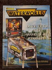 Waterworld - Gottlieb Pinball ORIGINAL Promo Advertising Flyer