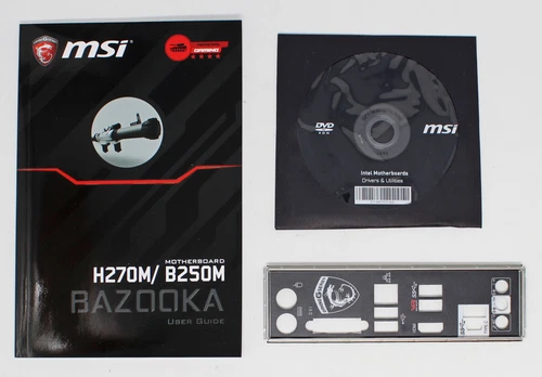 MSI H270M BAZOOKA - SET Handbuch ATX IO Shield Slotblende Treiber CD (#14734)