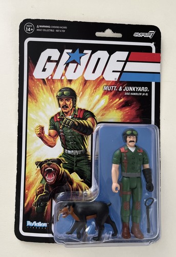Gi Joe Mutt & Junkyard Dog Handler G.I. Joe Super7 Reaction Figure NIB Sealed