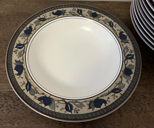 (5) Vintage Mikasa Intaglio Arabella CAC01 Large Rimmed Soup Bowls 9 3/8"