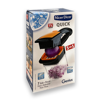 Genius Nicer Dicer Quick Zerkleinerer für Obst und Gemüse Allesschneider orange
