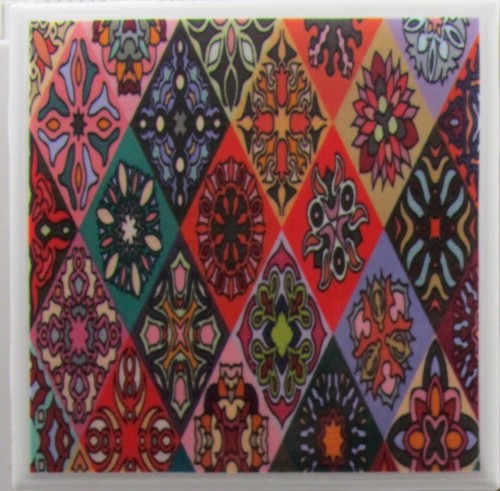 Tile Coasters Ceramic - Patterns - Set of 4 - ( Buy 2 sets Get 1 Set Free ) 3 A - Picture 5 of 6