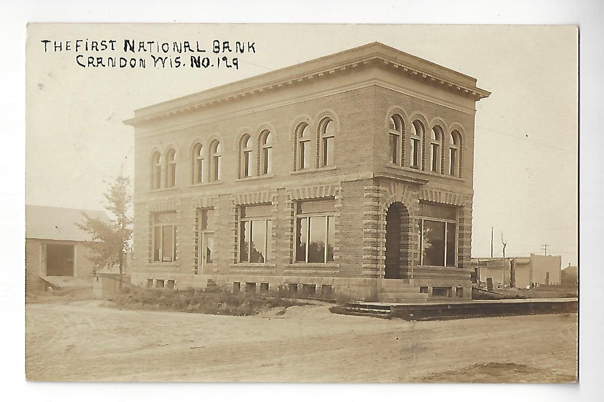 1909 The First National Bank Crandon, Wisconsin RPPC eBay