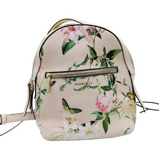 Fiorelli Anouk Mini Backpack Cream Floral Print Fashion Handbag