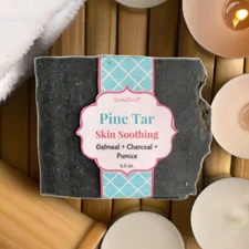Pine Tar Soap-Men's Natural Soap-Oatmeal and Grit