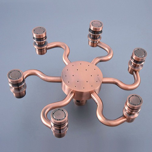 Copper Shower Head Rain Shower Faucet Set Replacement Accessory, Arm Fixer Pipe - Picture 19 of 27