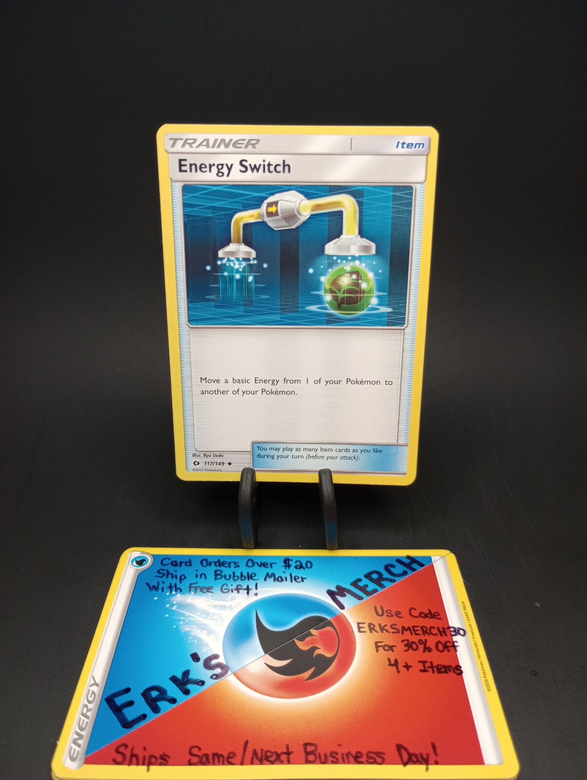 Energy Switch 117/149 Sun & Moon Base Set Regular Uncommon Pokemon Card 