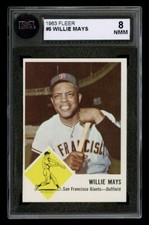 1963 FLEER #5 WILLIE MAYS KSA 8 100% SHARP FRESH ORIGINAL ONE OWNER ICONIC CARD