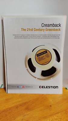 CELESTION CREAMBACK SPEAKERS - GUITAR  PRINT AD -  11 X 8.5