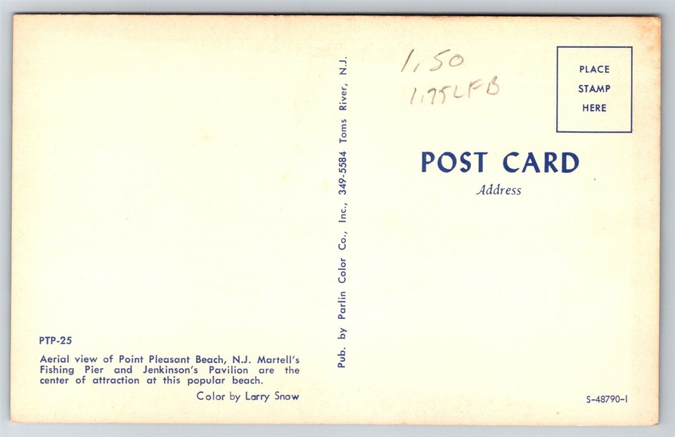 Aerial View Beach Pier Pavilion Popular Point Pleasant Beach NJ