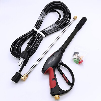 #ad High Pressure 4350PSI Car Power Washer Gun Spray Wand Lance Nozzle and Hose Kit $38.99