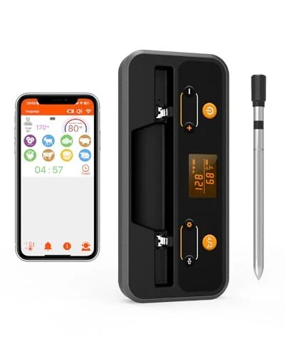 Wireless Meat Thermometer - Bluetooth Meat Thermometer for Indoor and Outdoor