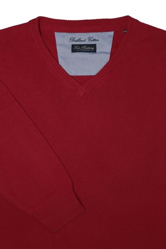 Tom Rusborg Pullover Uomo Brillante Cotone Maniche Lunghe - Picture 4 of 7