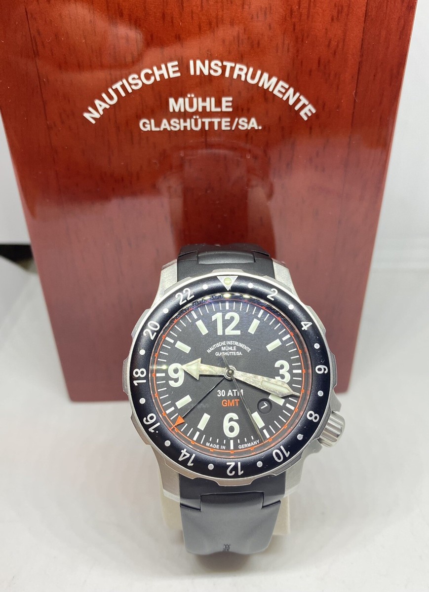Mühle Glashütte Automatik GMT Marinus 45 mm Full Set Uhr