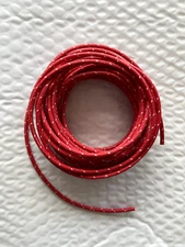 Harley Cloth Covered Red 16 ga Wiring Wire 25 Ft. Knucklehead Panhead 