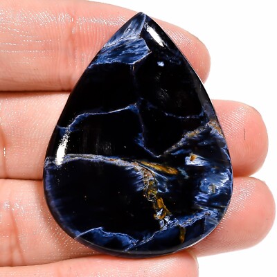 54.20Ct A+ Natural Gray Pietersite Pear Cabochon 31x41x5mm , Pietersite Gemstone