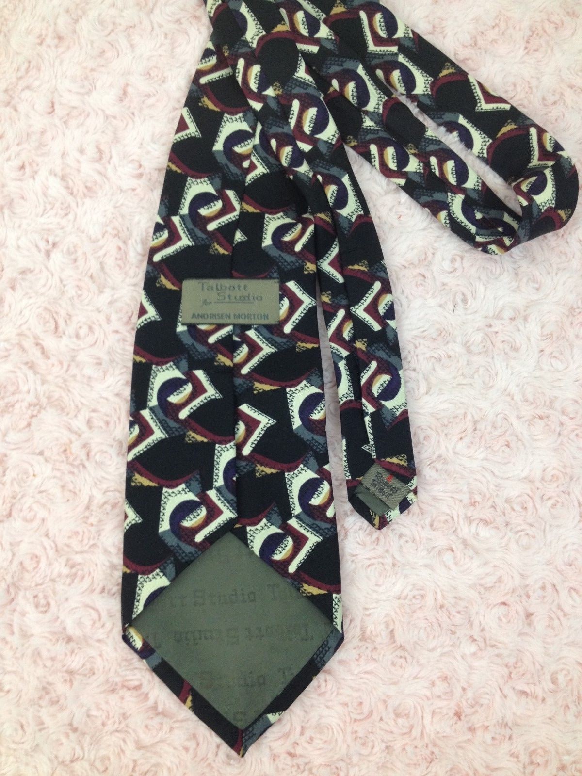 Robert Talbott Tie Silk Talbott Studios Black Bur… - image 3