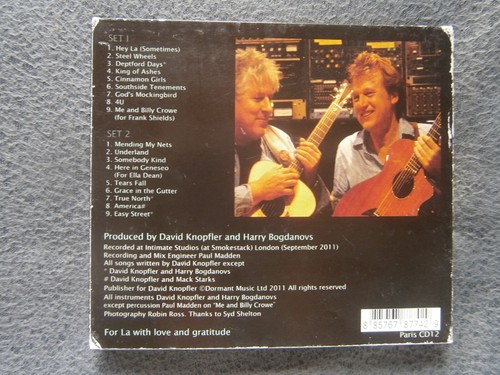 David Knopfler with Harry Bogdanovs - Acoustic, 2 CD, Tri-Fold-Digipak, Signiert - Bild 2 von 3