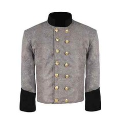 U.S. Officer  s Shell Jacket   Civil War Grey Wool, Double-Breast All Sizes