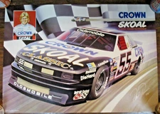 VINTAGE 1988 CROWN SKOAL CLASSIC OLDSMOBILE 17X24 POSTER PHIL PARSONS #55 NASCAR