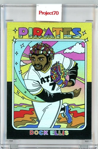 2021 TOPPS PROJECT 70 - DOCK ELLIS BY CHINATOWN MARKET - RAINBOW FOIL 33/70 #184