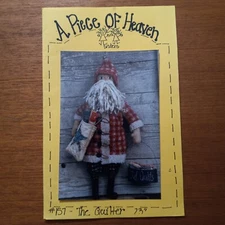 Primitive Style Sewing Pattern Quilter Santa Christmas Pattern