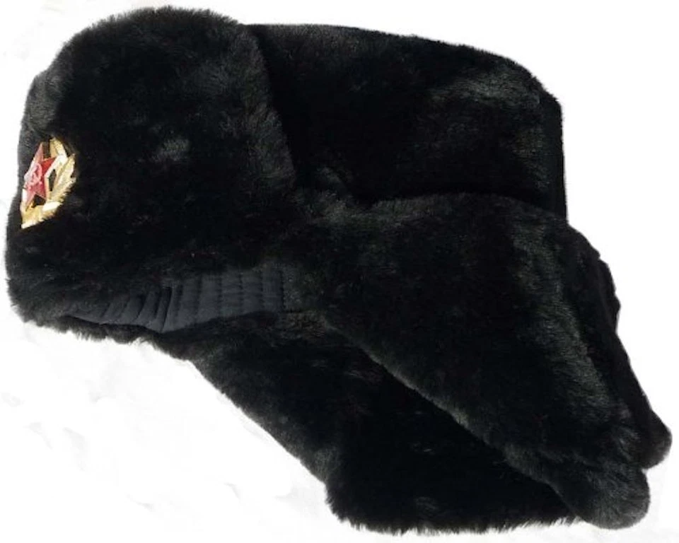 Authentic Russian Ushanka Military hat w/ SOVIET ARMY BADGE - Image 3 of 4