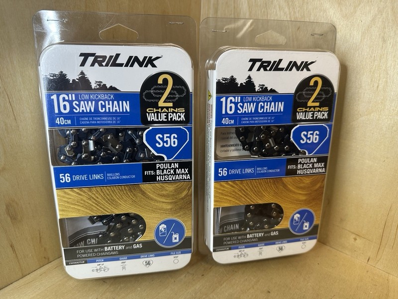 Lot of 2 Trilink 16" S56 15056x2TLW Replacement Saw Chain 2-Pack *NEW*