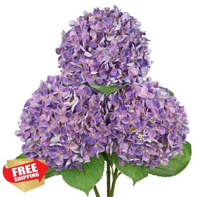 26'' Artificial Hydrangea Flower Bloom Gradient Silk Fake Floral Decor