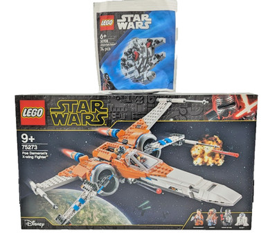 LEGO Star Wars 75273 Poe Damerons X-Wing Starfighter und 30708 Millenium Falcon