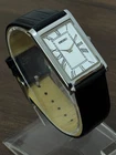 Vintage Seiko Slim Quartz Men's Wrist Watch -Leather Strap -Roman Dial