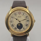 Vintage Seiko 6F22-6059 Gold tone Moon Phase Men's Dress Watch Rare