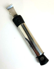 VIA Stainless Steel Citrus Zester/Peeling Tool w/Silicone Gripper  7"L - NEW