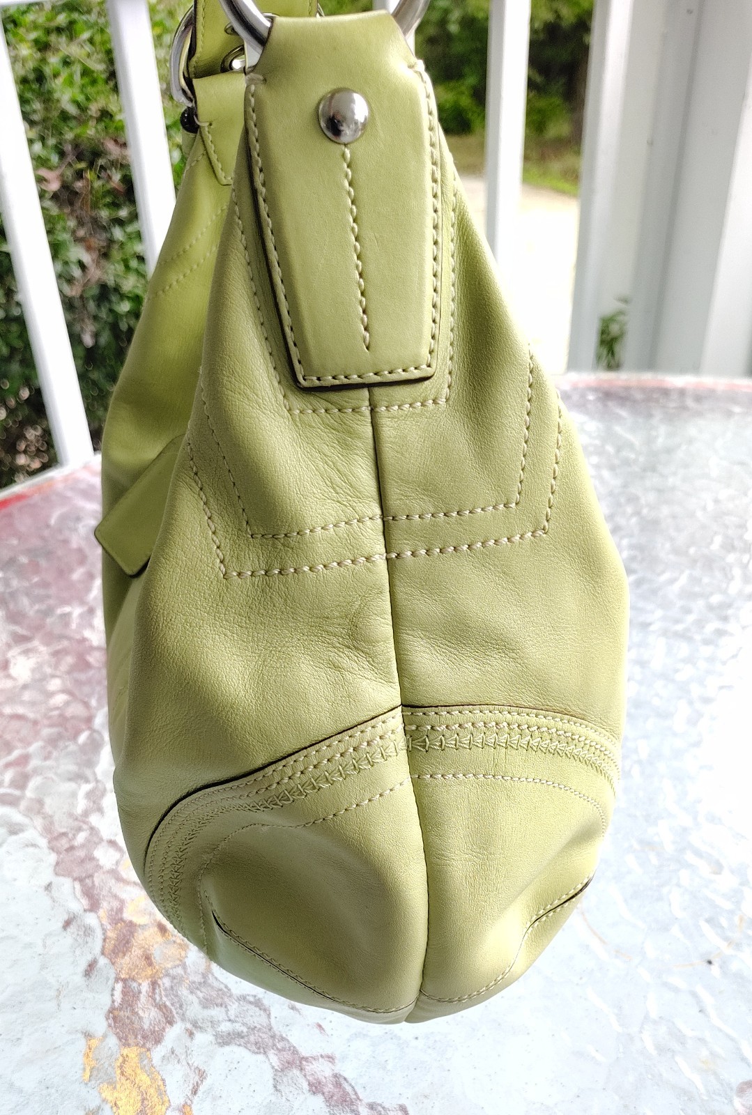 Coach MEDIUM Vintage 15076 Lime Green Y2K Soho Hobo Handbag image 5