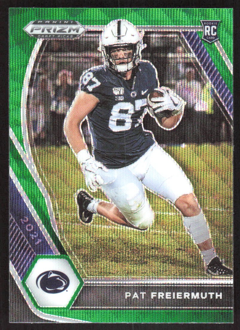 1456J 2021 Panini Prizm Draft Picks Collegiate #127 Pat Freiermuth Green Wave