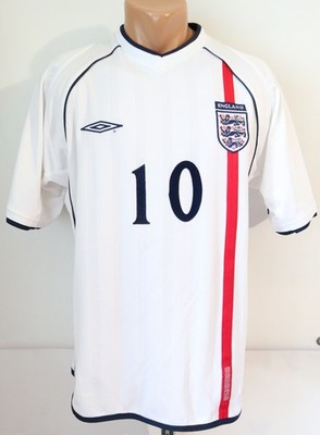 ENGLAND WORLD CUP 2001/2002/2003 OWEN #10 HOME SHIRT JERSEY UMBRO